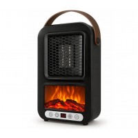 Mini Aerotermă 800W cu Telecomandă, Efect de Șemineu, Afisaj LED, Temporizator și Termostat