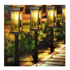 Set 8 x Felinar solar pentru alee, cu tarus, lumina calda Set 8 x Felinar solar pentru alee, cu tarus, lumina calda