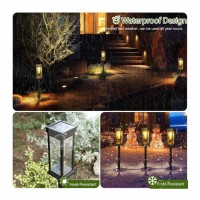 Set 8 x Felinar solar pentru alee, cu tarus, lumina calda