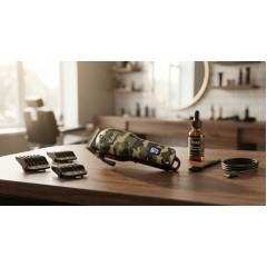 Mașină de tuns profesională Yoko YK-810, Camuflaj Militar, Motor Puternic, LED, Autonomie Extinsă