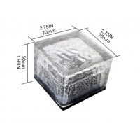 Set 4 x Lampă Solară LED de Exterior, Tip Cub / Cărămidă de Gheață