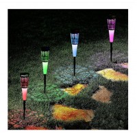 Set 6 Lămpi Solare pentru Gazon și Grădină, alb si color