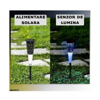Set 6 Lămpi Solare pentru Gazon și Grădină, alb si color