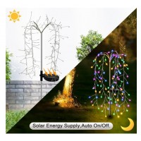 Set 2 Lampi Solare Decorative tip Salcie 120 LED-uri Alb Calda / Alb Rece / Multicolor