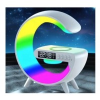 Boxa/Lampa G RGB cu ceas cu alarma, lumina si sunet, difuzor Bluetooth si incarcator rapid wireless Boxa/Lampa G RGB cu ceas cu alarma, lumina si sunet, difuzor Bluetooth si incarcator rapid wireless