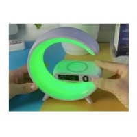 Boxa/Lampa G RGB cu ceas cu alarma, lumina si sunet, difuzor Bluetooth si incarcator rapid wireless Boxa/Lampa G RGB cu ceas cu alarma, lumina si sunet, difuzor Bluetooth si incarcator rapid wireless