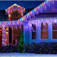 Instalatie fir alb, gros, 12 metri, franjuri, 300 led, diverse culori