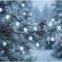 Instalatie solara cu bule multicolore 5M 30 LED-uri, diverse culori