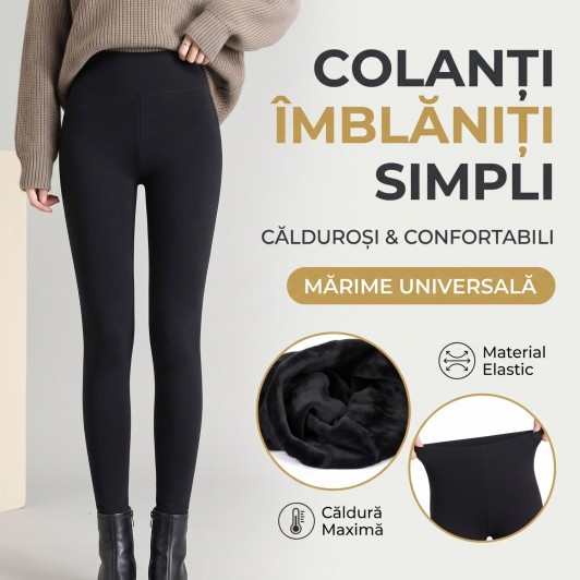 Set 2 perechi colanti imblaniti simpli, caldurosi, marime universala, 1+1 Gratis