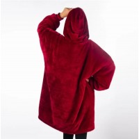 Patura-hanorac cu gluga, confortabila, calduroasa si pufoasa Huggle Hoodie