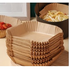 Set 200 forme hartie de copt pentru Air Fryer, 20x20x4.5cm, anti-aderente, rezistente la caldura Set 200 forme hartie de copt pentru Air Fryer, 20x20x4.5cm, anti-aderente, rezistente la caldura