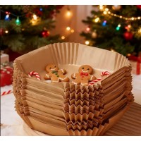 Set 200 forme hartie de copt pentru Air Fryer, 20x20x4.5cm, anti-aderente, rezistente la caldura