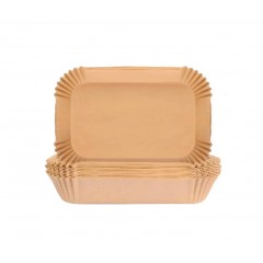 Set 200 forme hartie de copt dreptunghiulara pentru Air Fryer, 22x14x4.5cm, anti-aderente