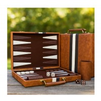Joc de Table de Lux în Valiză din Piele Ecologică, 28 x 19 x 4.45 cm