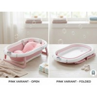 Cădiță Pliabilă pentru Bebeluși cu Termometru Digital și Pernă Reductoare Ergonomică