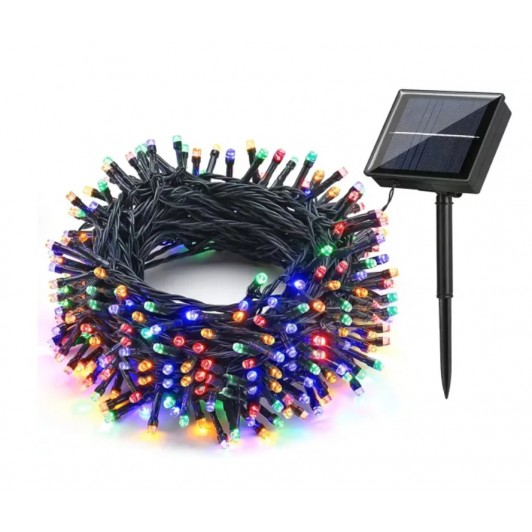 Sir solar 12 metri, 100 LED, diverse culori Sir solar 12 metri, 100 LED, diverse culori