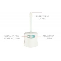Dispozitiv LED pentru vasul de toaleta cu senzor de miscare