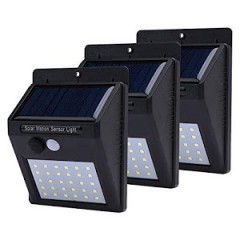 Set 3 x lampa cu LED - incarcare solara si senzor de miscare