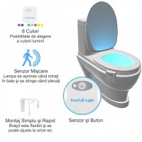 Dispozitiv LED pentru vasul de toaleta cu senzor de miscare