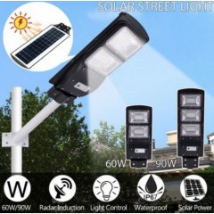 Lampa stradala pentru exterior cu incarcare solara si senzor de miscare 120 Watti