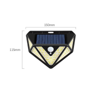 Lampa 166 LED cu panou solar si senzor de miscare