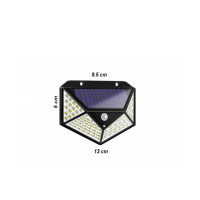 Set 4 lampi 100 LED, incarcare solara si senzor de miscare