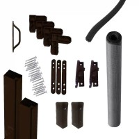 Kit complet plasa tantari pentru usi PVC sau aluminiu, mobila (pe balamale), culoare alb / maro