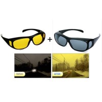 Set Parasolar auto HD Vision cu functie pentru zi/noapte + Set 2 perechi ochelari