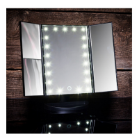 Oglinda cosmetica LED extensibila, buton tactil
