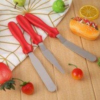 Set 3 forme diferite pentru torturi/prajituri + Set 3 spatule decorare, ROSU