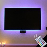 Banda LED USB 5M multicolora pentru iluminare ambientala in spatele televizorului, 16 culori