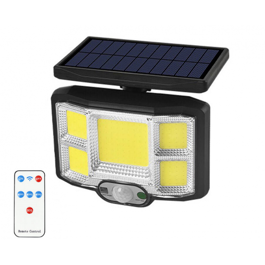 Lampa Solara cu telecomanda, 168 LED, senzor miscare, JD-2168