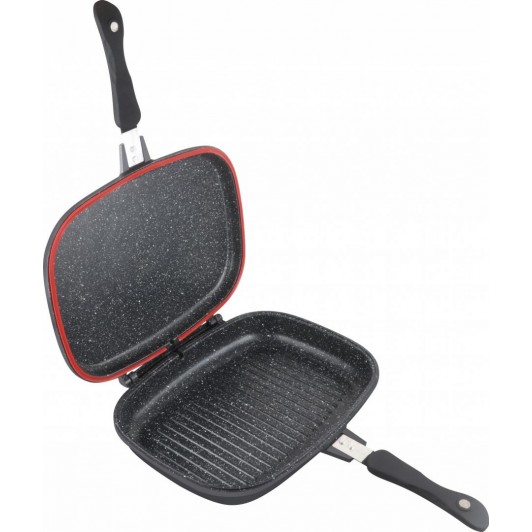 Tigaie dubla tip grill 32x24x7.5 cm