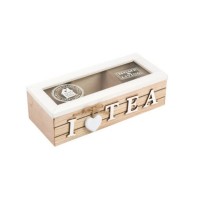 Cutie lemn pentru ceai cu 3 compartimente