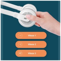 Ventilator portabil  pentru gat, 3 trepte de viteza, flexibil, rotire 360 grade