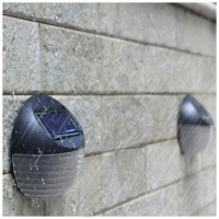 Set 2 lampi solare rotunde pentru perete