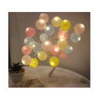 Copacel decorativ tip veioza, cotton ball 24 led