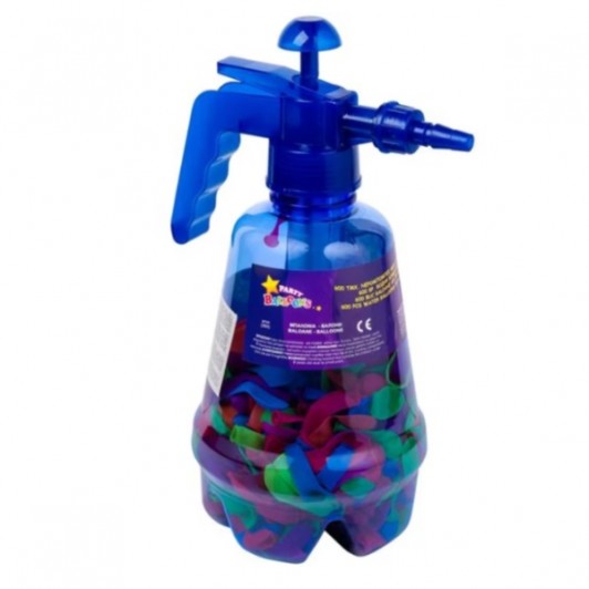 Baloane apa pentru copii cu sticla si pompa - 600 buc