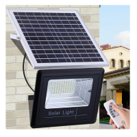 Proiector cu panou solar si telecomanda 200W, Jortan, rezistenta IP66