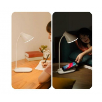 Lampa led de birou cu functie de incarcare wireless pentru telefoane, culoare alb