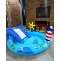 Piscina pentru copii, model naval cu tobogan si fantana arteziana 2.03x1.52x0.64m