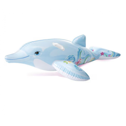 Saltea gonflabila ride-on, model delfin, 175 x 66 cm