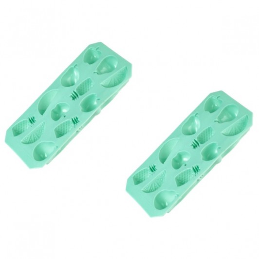 Set 2 x forma silicon model fructe, pentru gheata, 12 alveole