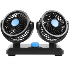 Ventilator auto dublu, 10W, 2 trepte de viteza, rotire 360, silentios