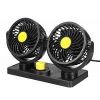 Ventilator auto dublu, 10W, 2 trepte de viteza, rotire 360, silentios