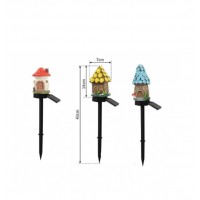 Set 2 lampi solare decorative pentru gradina, model casuta zane