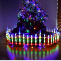 Gardulet decorativ de Craciun, dimensiune 3 m, cu 160 LED, multicolor, interconectabil Gardulet decorativ de Craciun, dimensiune 3 m, cu 160 LED, multicolor, interconectabil
