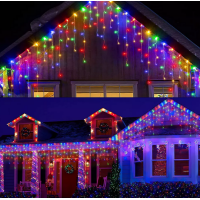 Instalatii franjuri 24 m: Set 2 x instalatie led Craciun 12m, 300 LED, cu franjuri, diverse culori Instalatii franjuri 24 m: Set 2 x instalatie led Craciun 12m, 300 LED, cu franjuri, diverse culori