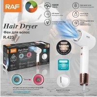 Uscator de par, RAF R423, 1600W, 2 viteze si 3 trepte de temperatura, 1 cap magnetic, alb