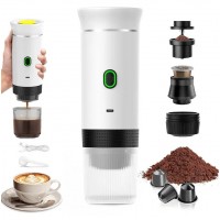 Espressor Portabil 3 in 1 Capsule si Cafea Macinata, USB Reincarcabil, 60ml